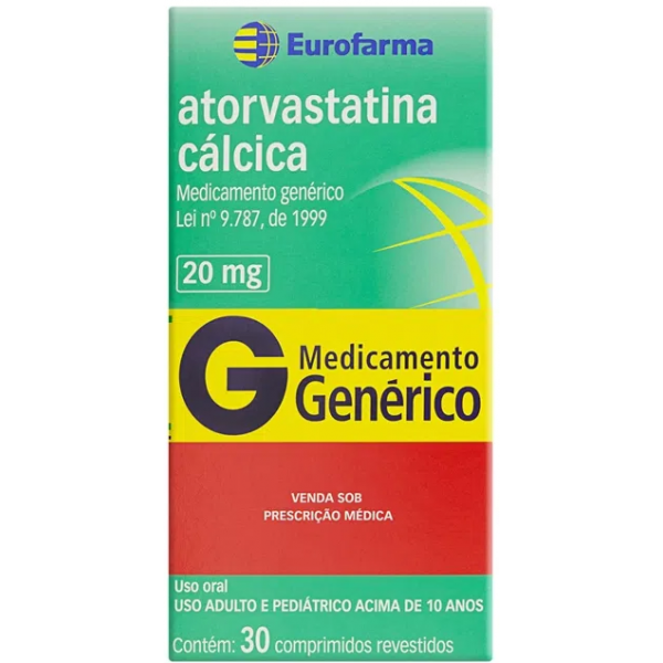 ATORVASTATINA CÁLCICA 20 MG - 30 COMPRIMIDOS